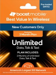 Boost Mobile - 3 Months Unlimited Plan SIM Card Kit - Front_Zoom