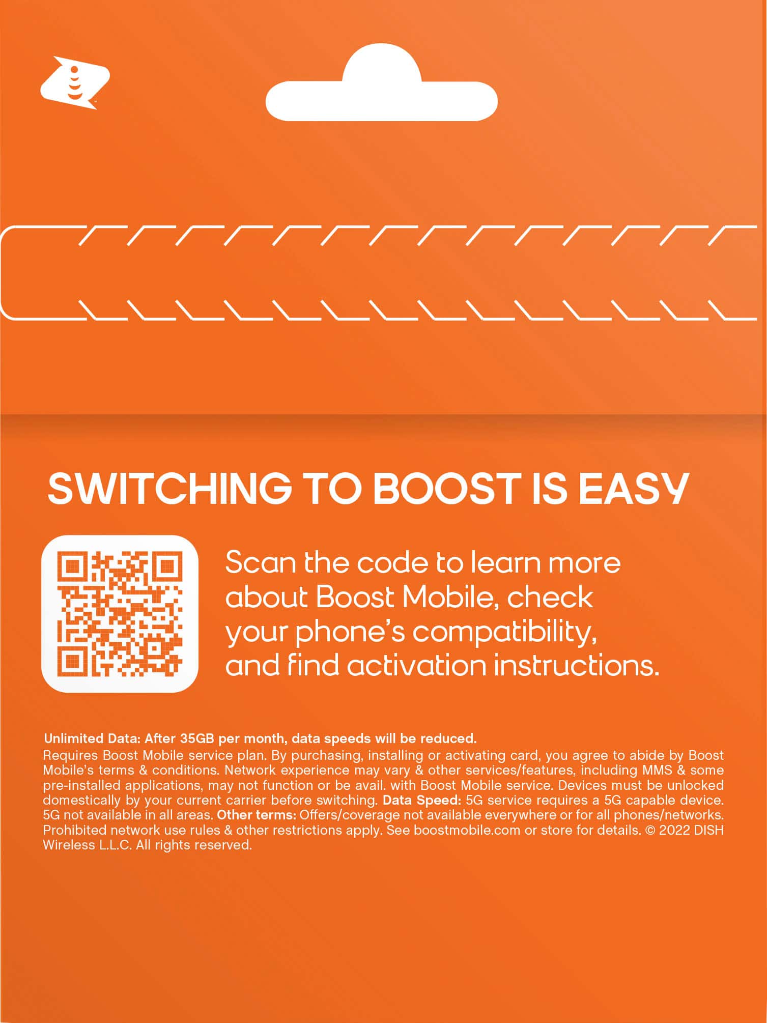 Alt View 11. Boost Mobile - 3 Months 5GB Plan SIM Card Kit - Orange.