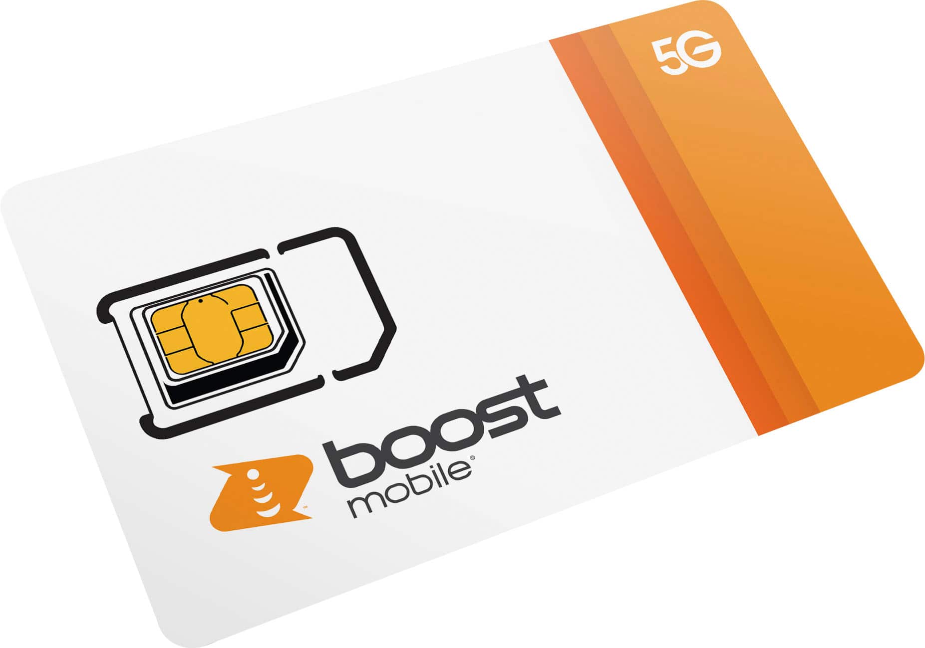 Alt View 1. Boost Mobile - 3 Months 5GB Plan SIM Card Kit - Orange.