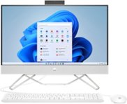 Front Zoom. HP - 23.8" Touch-Screen All-in-One - AMD Ryzen 7 5700U - 16GB Memory - 256GB SSD + 1TB HDD - starry white.