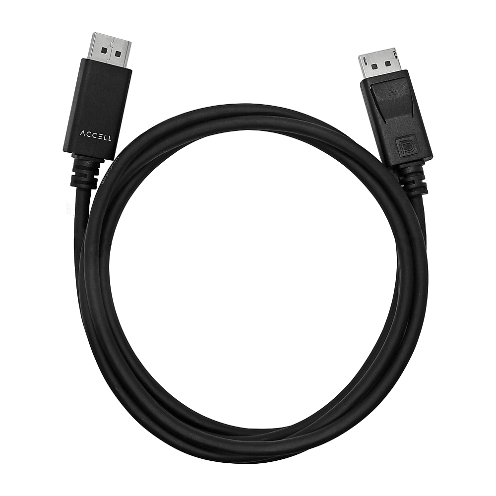 Angle View: Accell - 8K DisplayPort to DisplayPort 1.4 Cable, 13 Feet - Black