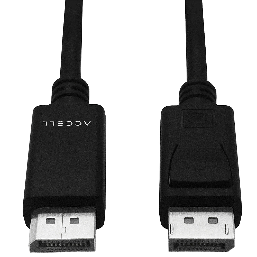 Left View: Accell - 8K DisplayPort to DisplayPort 1.4 Cable, 13 Feet - Black