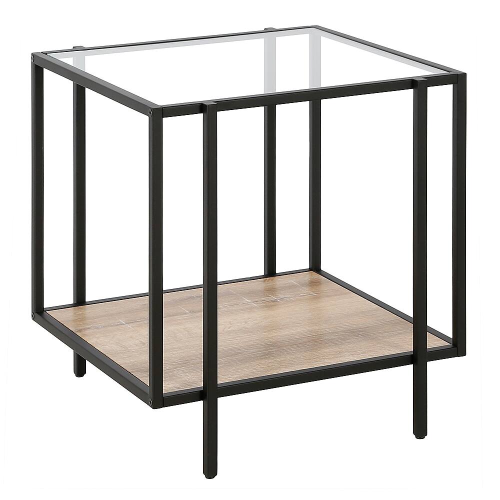 Angle View: Camden&Wells - Vireo Side Table - Blackened Bronze/Limed Oak