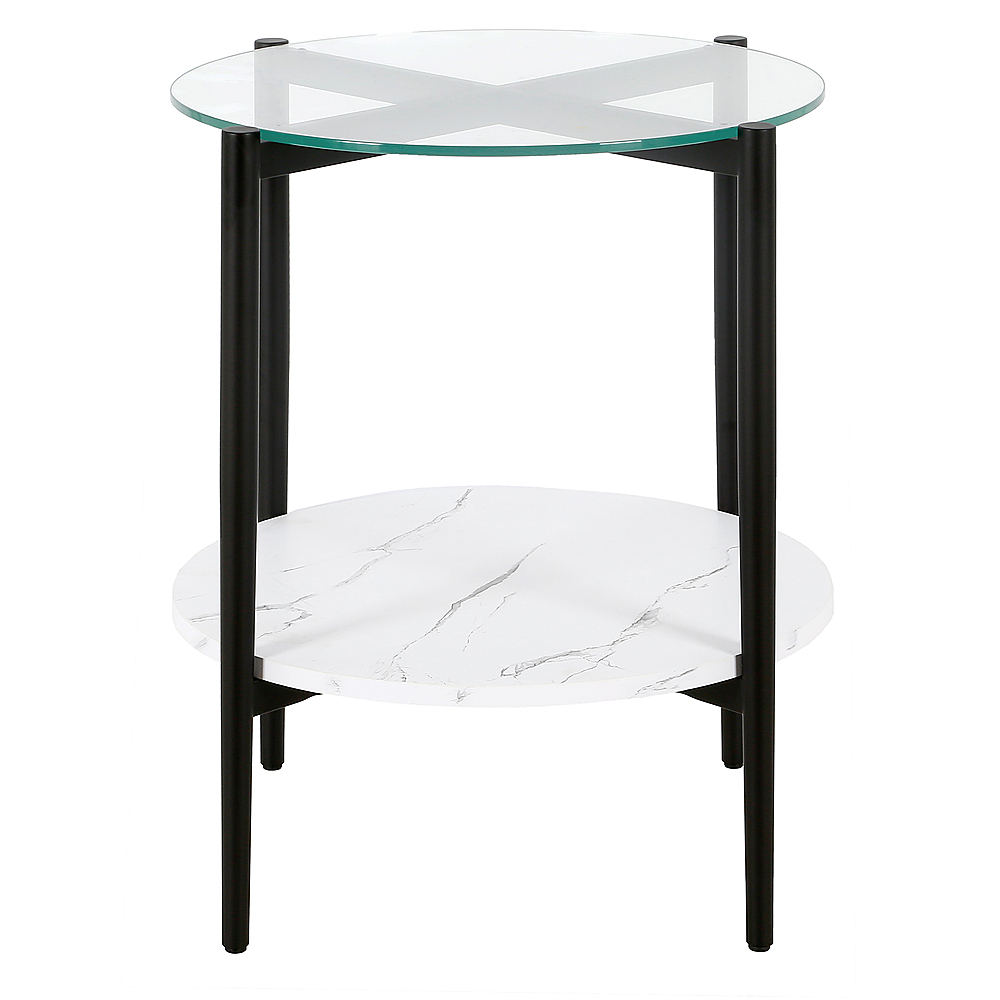 Toevlucht breedte Additief Camden&Wells Otto Side Table Blackened Bronze and Faux Marble ST0838 - Best  Buy