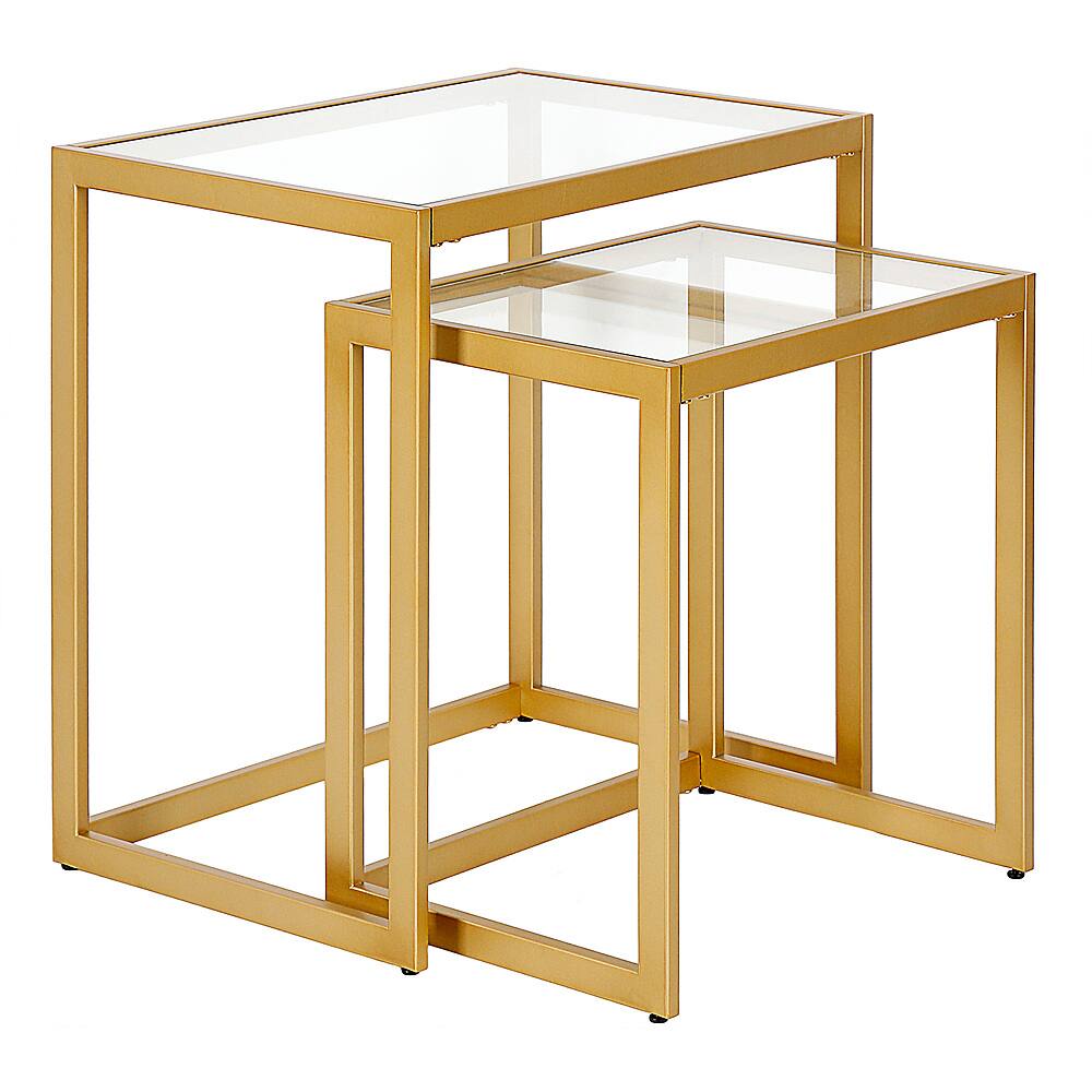 Angle View: Camden&Wells - Rocco Nesting Side Table Set - Brass