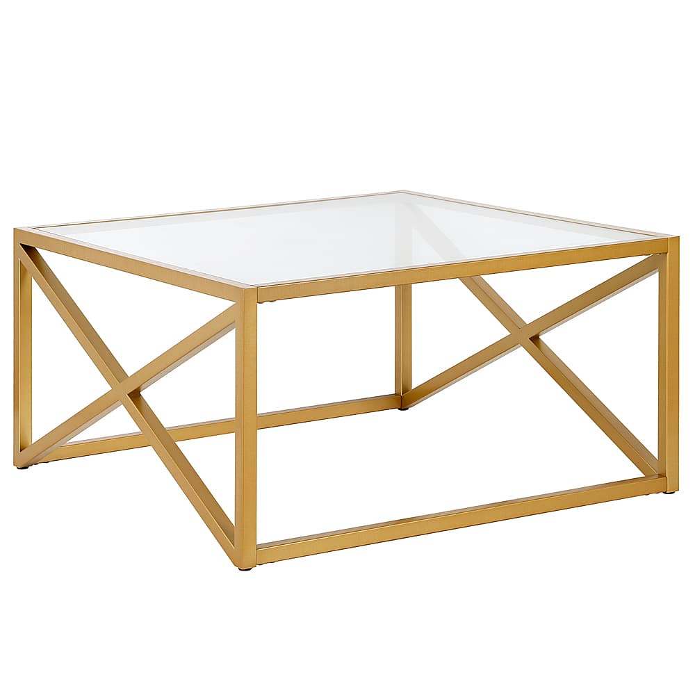 Angle View: Camden&Wells - Calix Square Coffee Table - Brass