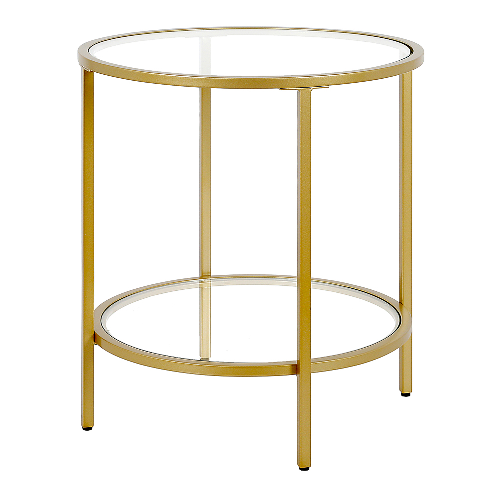 Angle View: Camden&Wells - Sivil Round Side Table - Brass