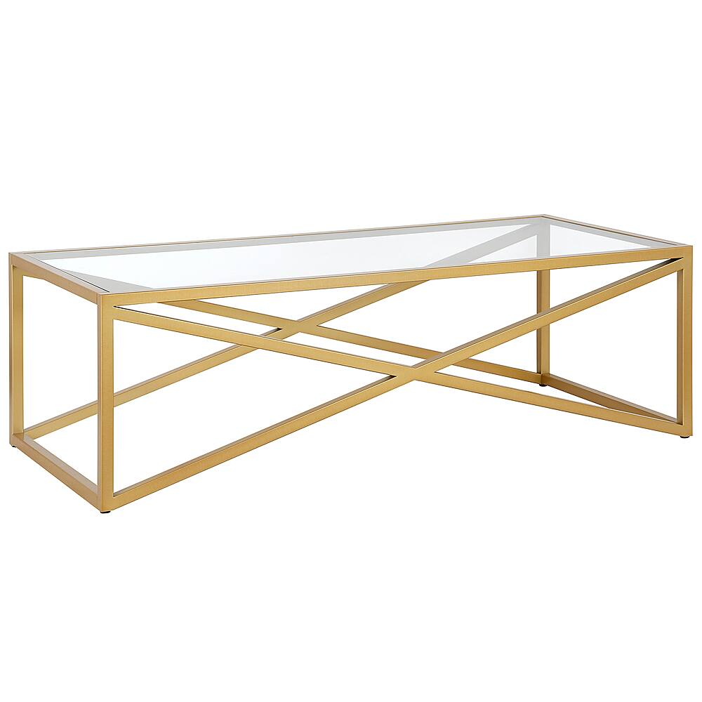 Angle View: Camden&Wells - Calix 54" Coffee Table - Brass