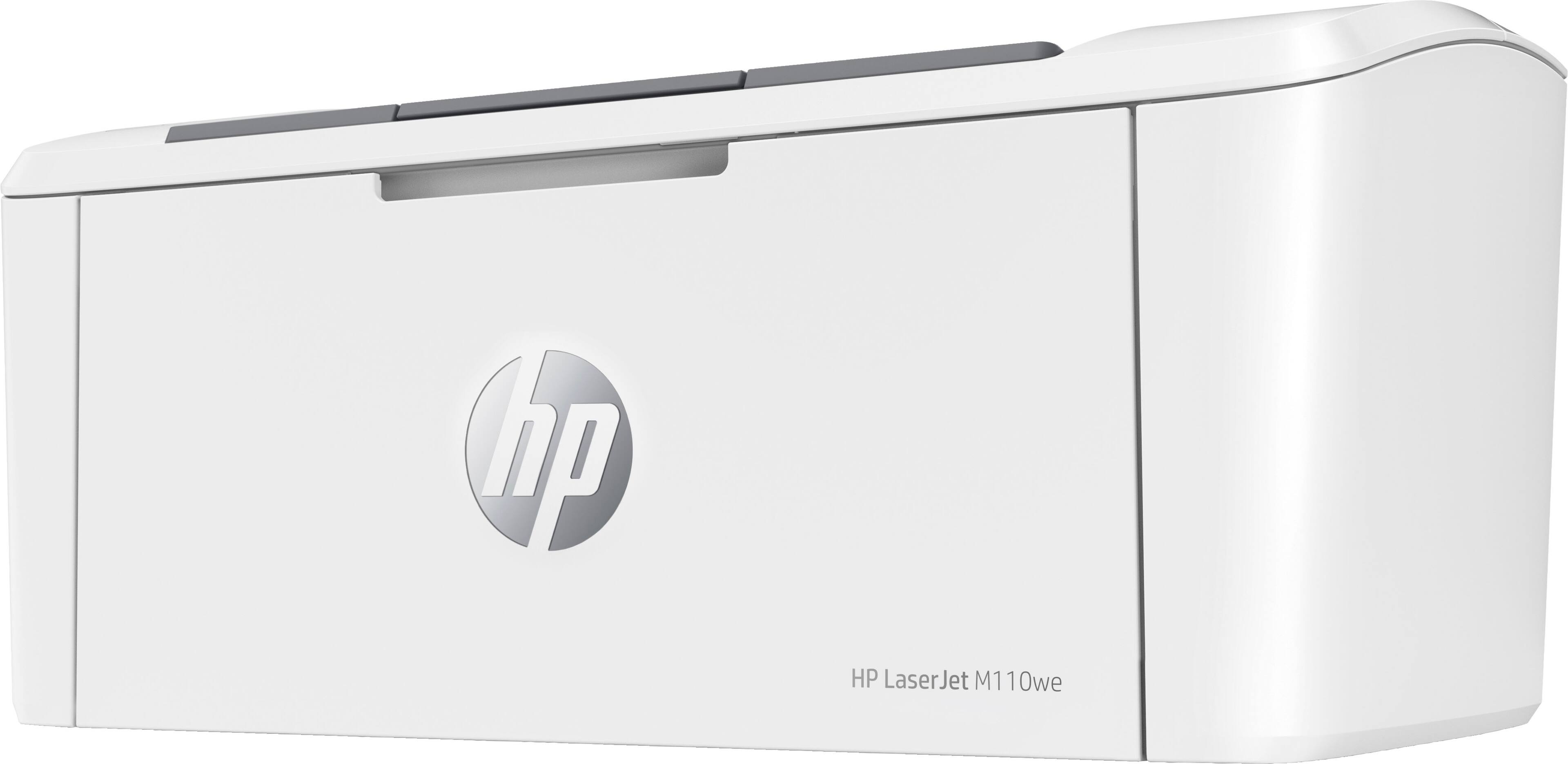 Alt View 12. HP - LaserJet M110we Wireless Black and White Laser Printer with 6 months of Instant Ink included with HP+ - White.