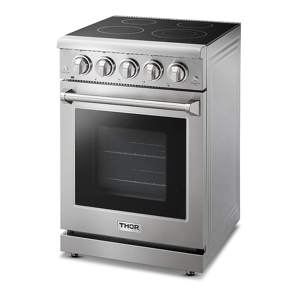 Angle. Thor Kitchen - 24 Inch Professional Electric Range - Stainless Steel.