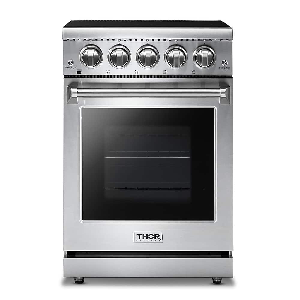 Front. Thor Kitchen - 24 Inch Professional Electric Range - Stainless Steel.