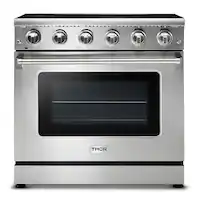 Thor Kitchen - 36 Inch Professional Electric Range - Stainless Steel - Front_Zoom