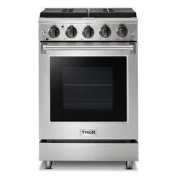 Thor Kitchen - 24 Inch Freestanding Gas Range - Stainless Steel - Front_Zoom