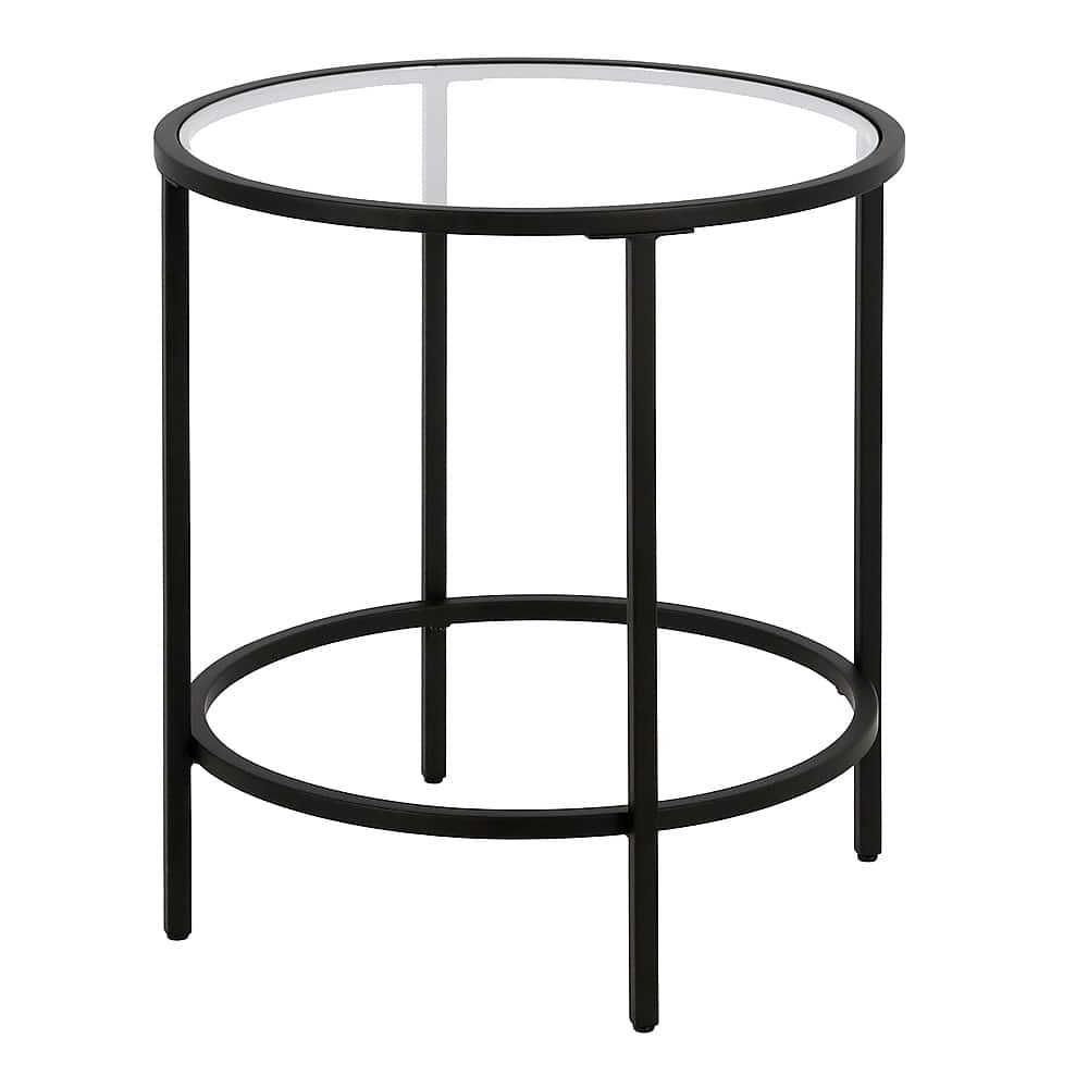 Angle View: Camden&Wells - Sivil Round Side Table - Blackened Bronze