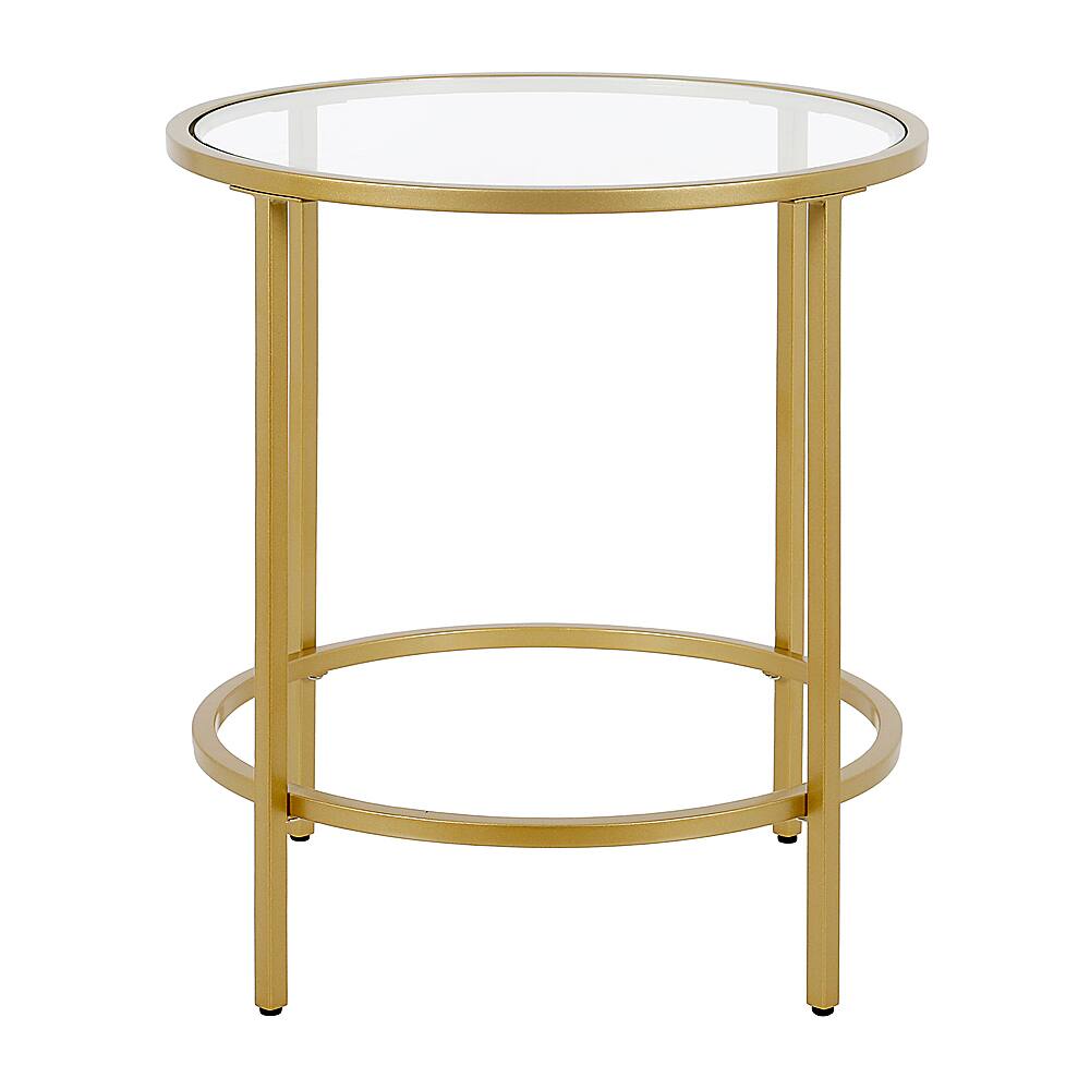 Front. Camden&Wells - Sivil Round Side Table - Brass.