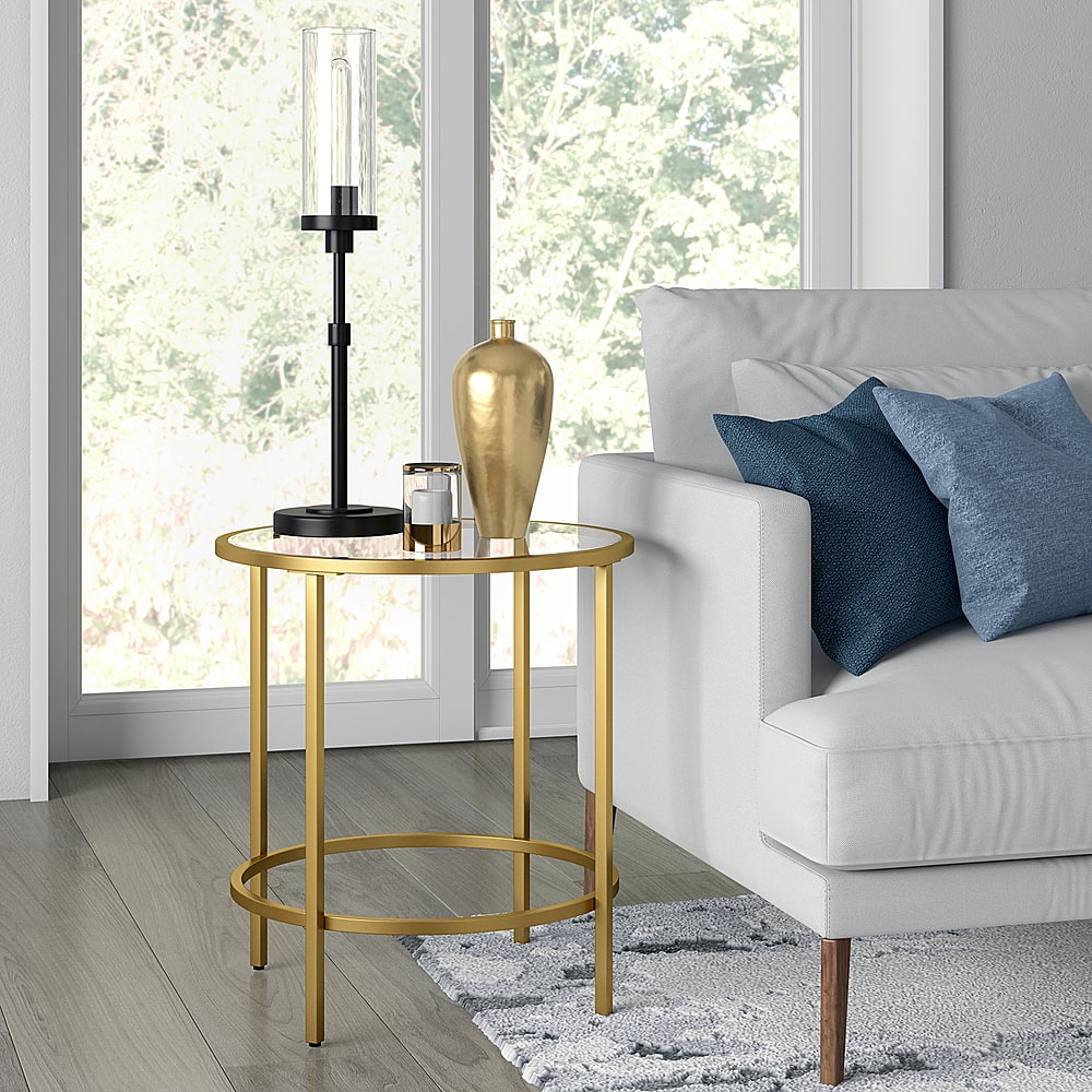 Best Buy: Camden&Wells Sivil Round Side Table Brass ST0654