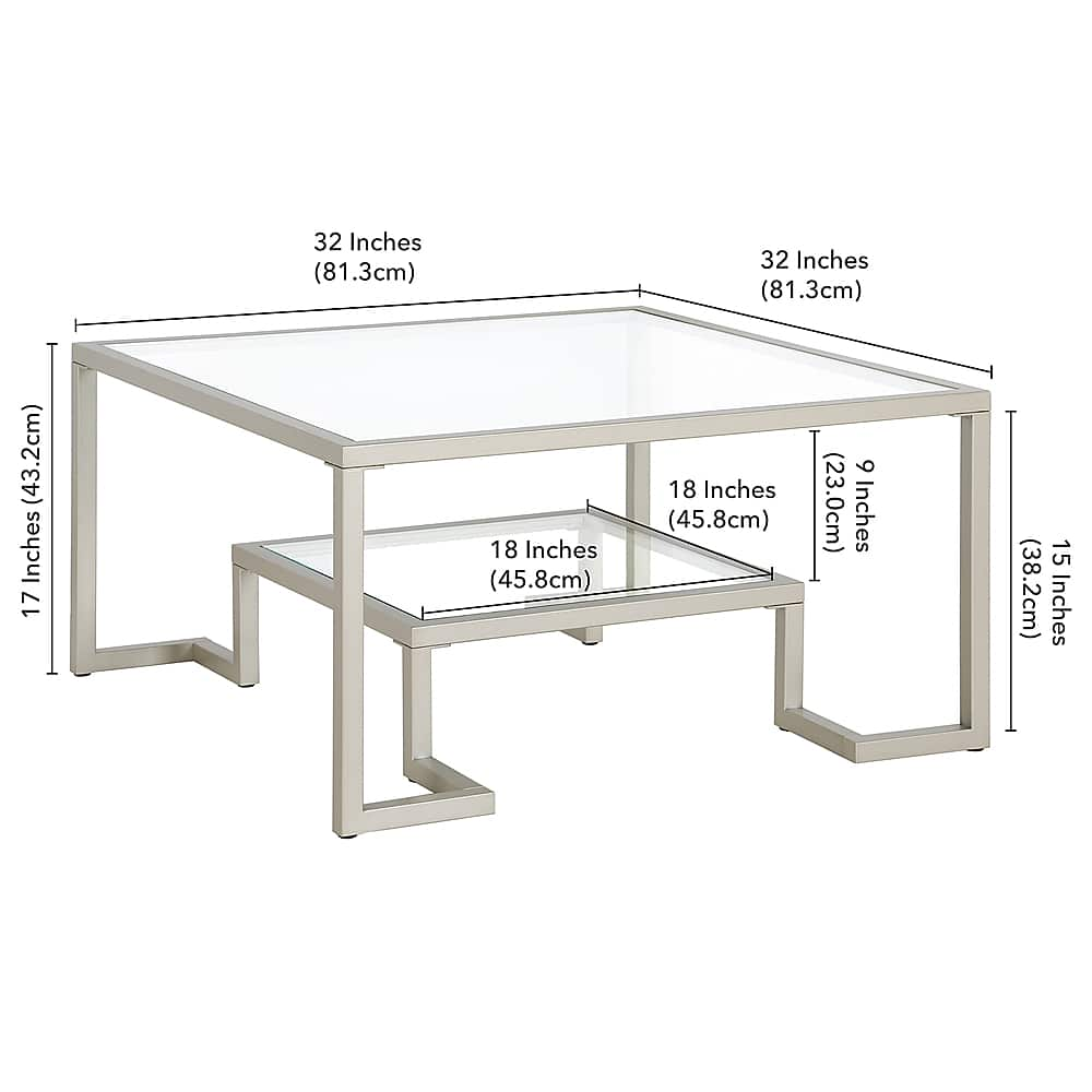 Camden&Wells - Athena Square Coffee Table - Satin Nickel