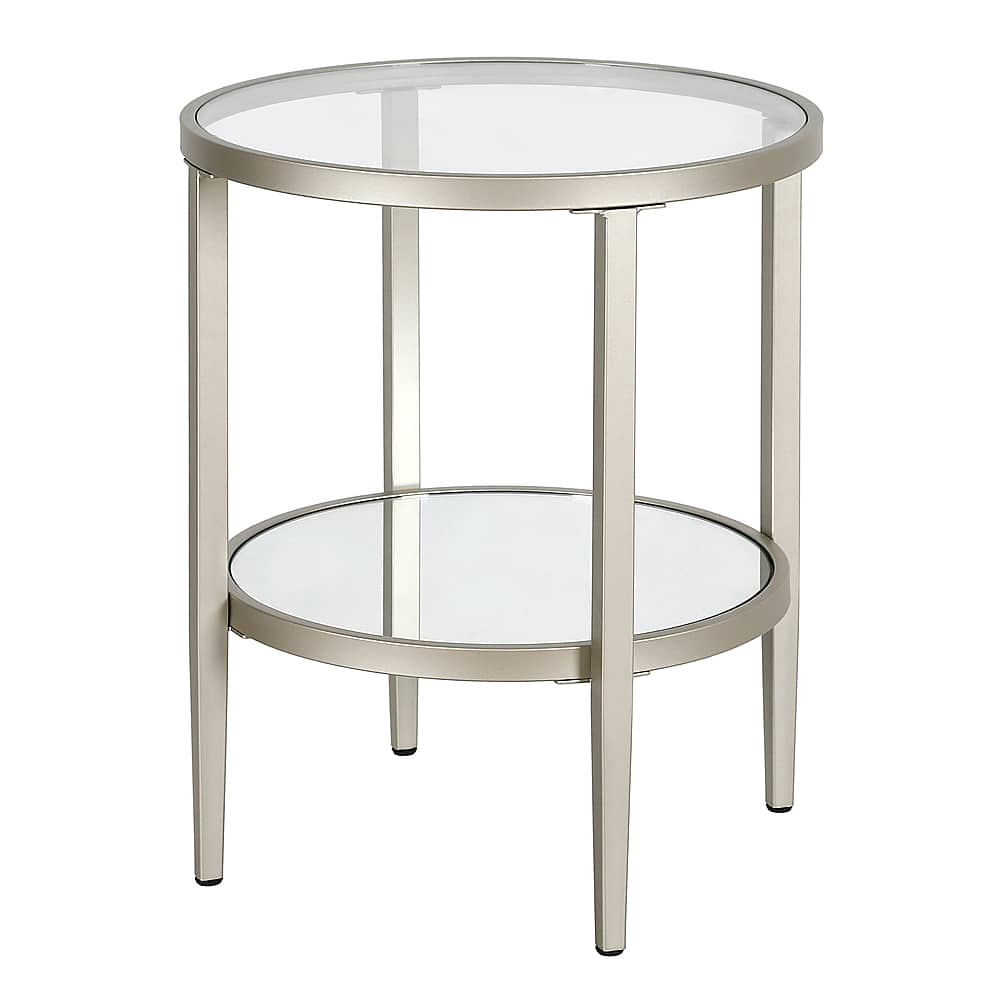 Angle View: Camden&Wells - Hera Round Side Table - Satin Nickel