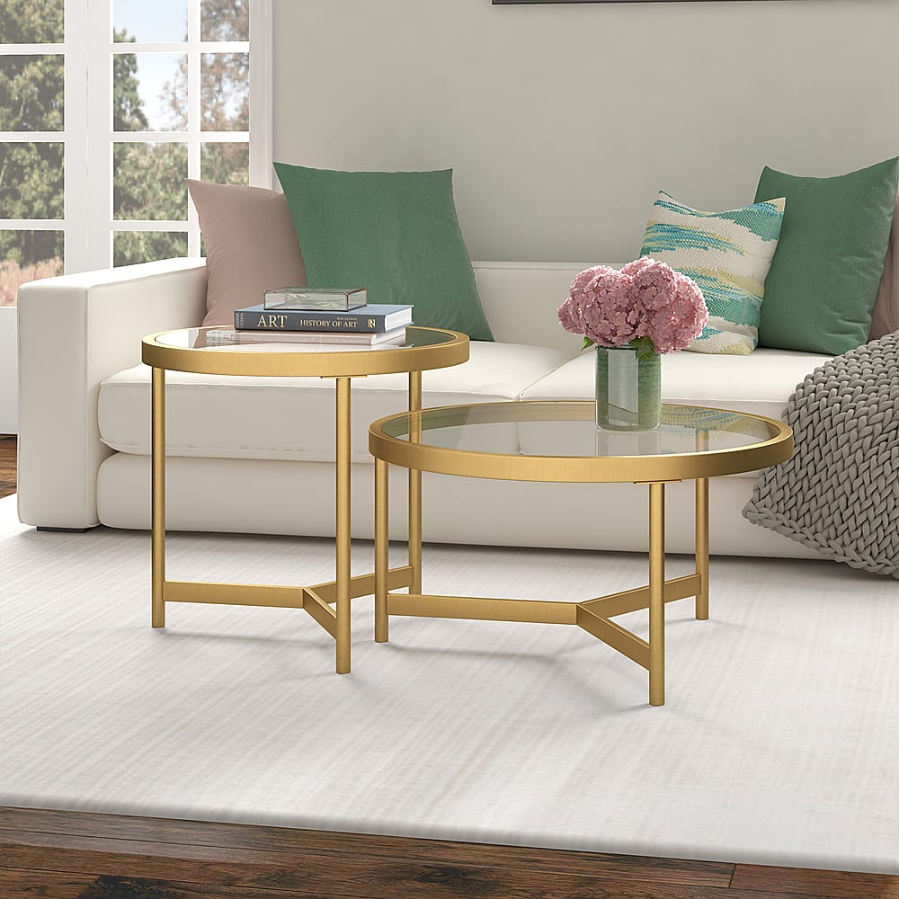 Brass coffee deals table set