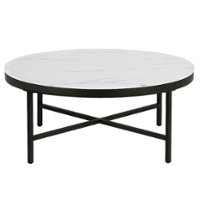 Camden&Wells - Xivil Coffee Table - Blackened Bronze/Faux Marble - Front_Zoom