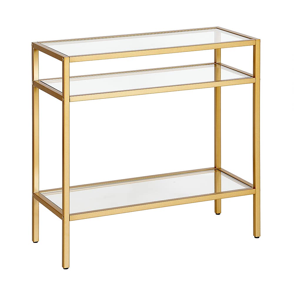 Angle View: Camden&Wells - Sivil Rectangular Side Table - Brass