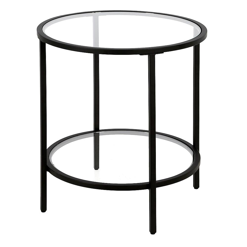 Angle View: Camden&Wells - Sivil Round Side Table - Blackened Bronze