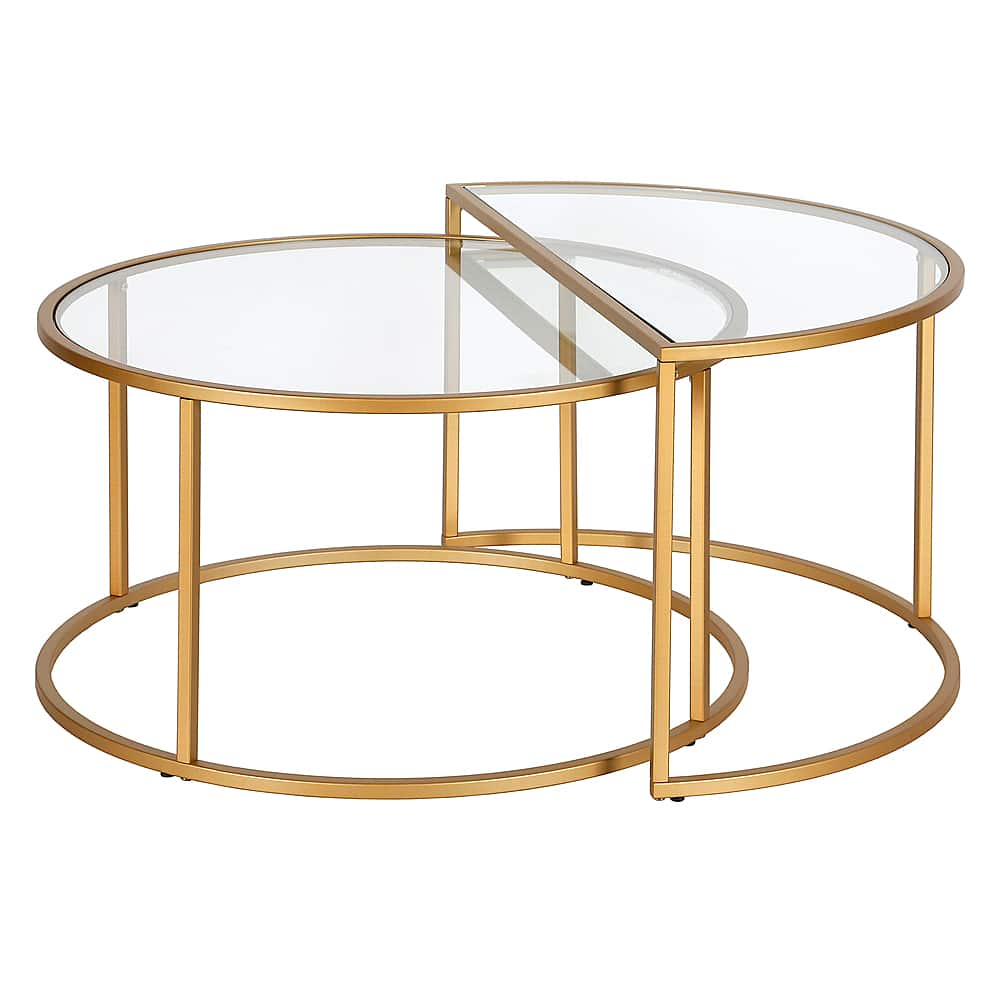 Angle View: Camden&Wells - Luna Nesting Coffee Table (set of 2) - Brass