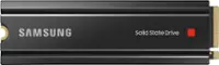 Front. Samsung - 980 PRO Heatsink 1TB Internal SSD PCIe Gen 4 x4 NVMe for PS5 - Black.
