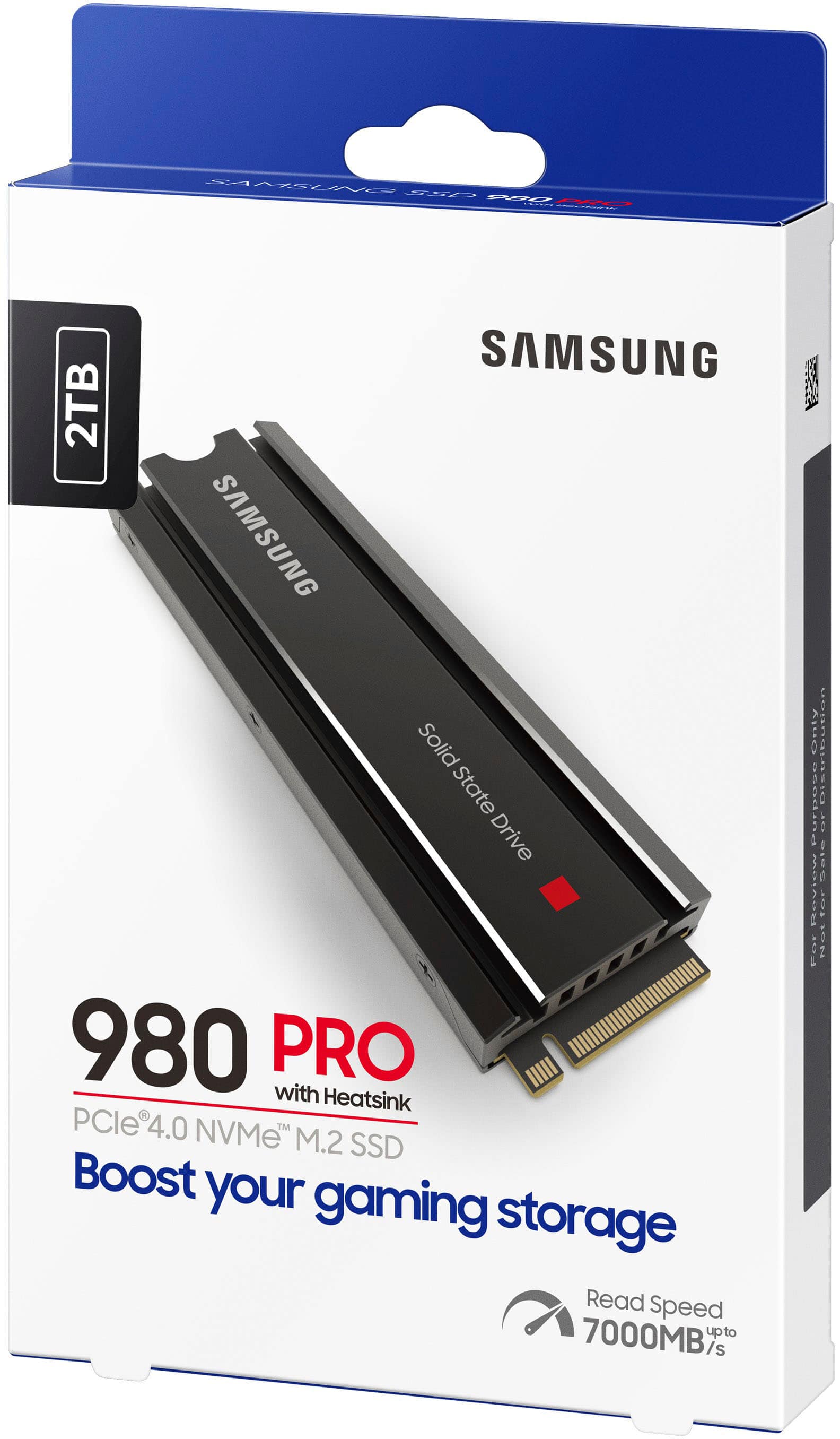 SSD SAMSUNG SERIE 980 PRO avec dissipateur M.2 2To 2280 PCIe 4.0 x4 NVMe MZ