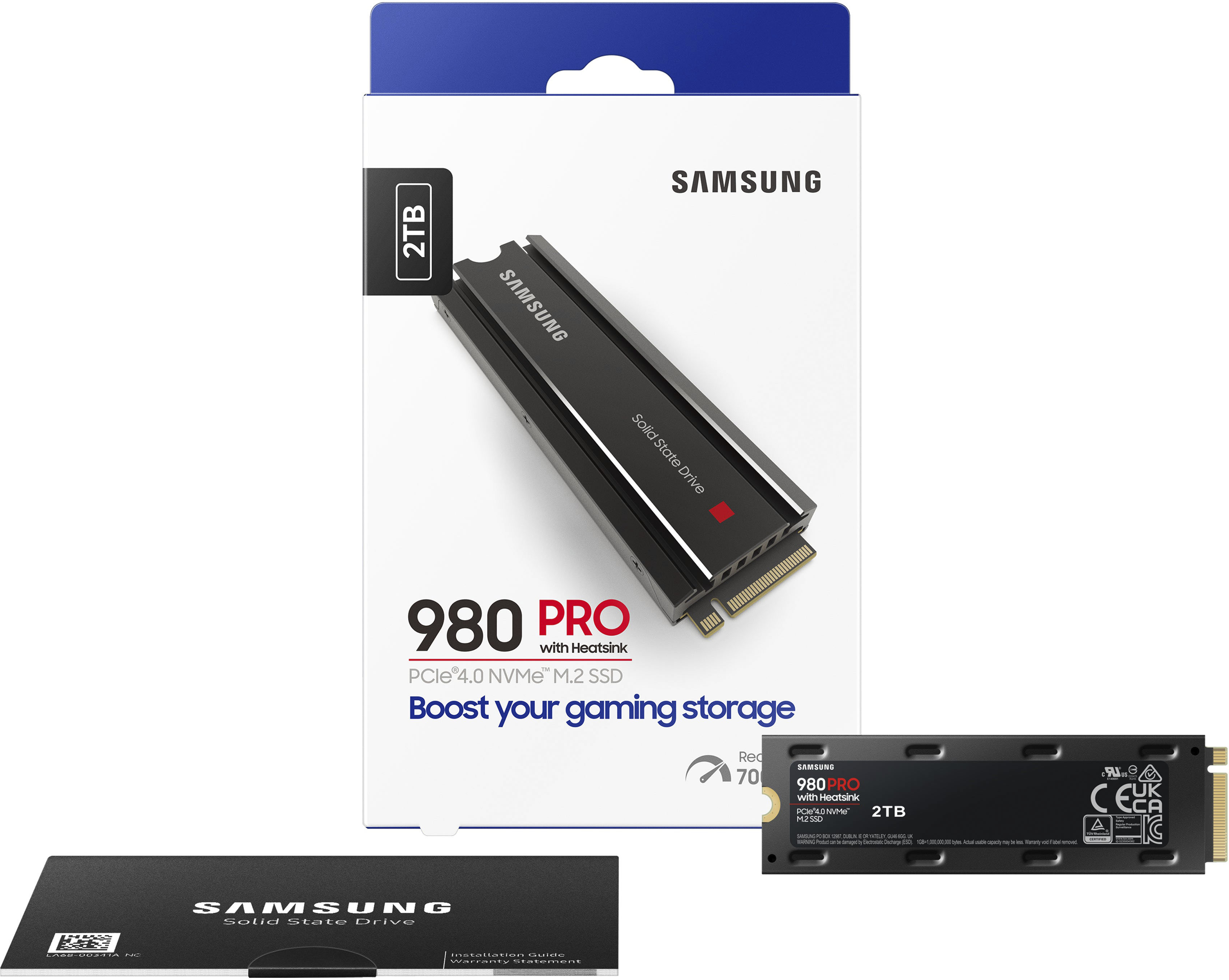 Samsung 980 PRO Heatsink 2TB Internal SSD PCIe Gen 4 x4 NVMe for 