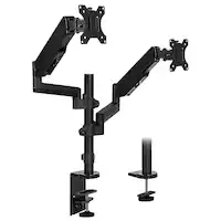 Mount-It! - Dual Monitor Desk Mount up to 32" - Black - Front_Zoom