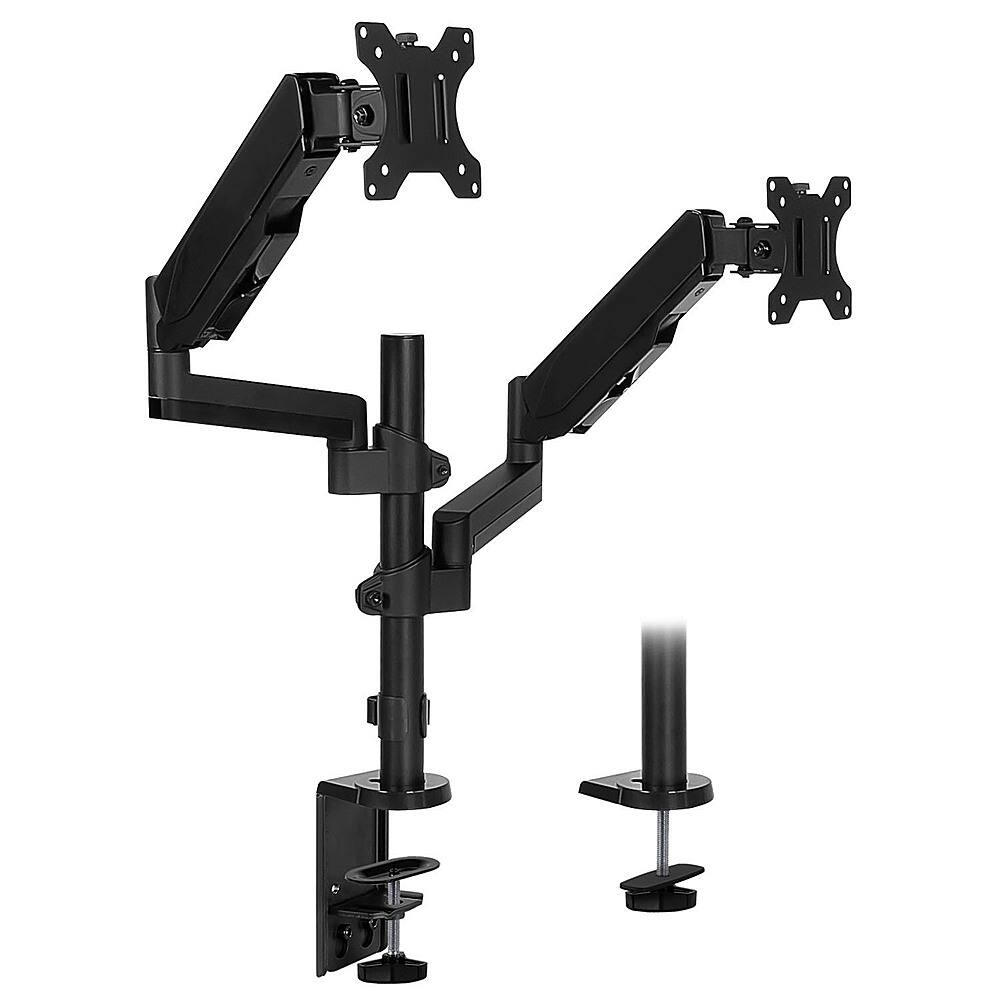 Front. Mount-It! - Dual Monitor Desk Mount up to 32" - Black.