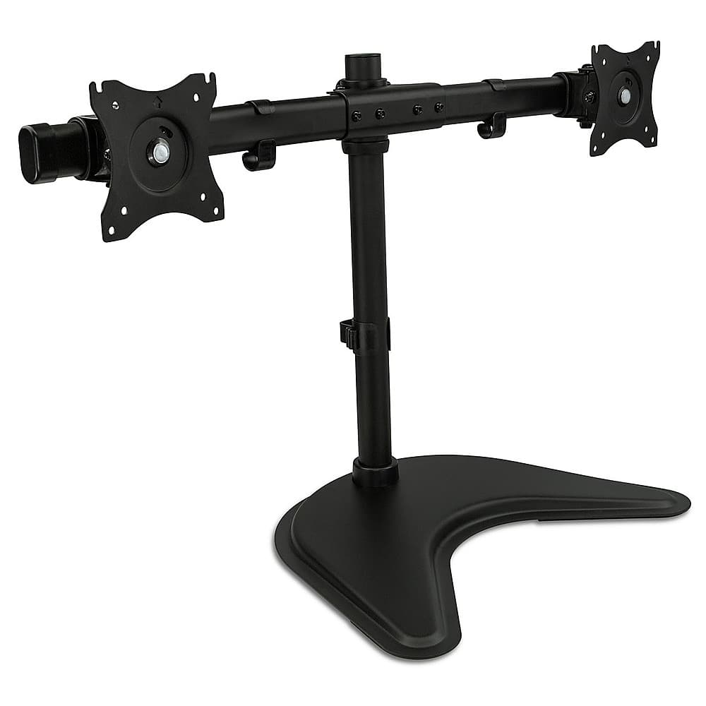 Front. Mount-It! - Dual Monitor Desk Stand - Black.