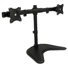 Front. Mount-It! - Dual Monitor Desk Stand - Black.