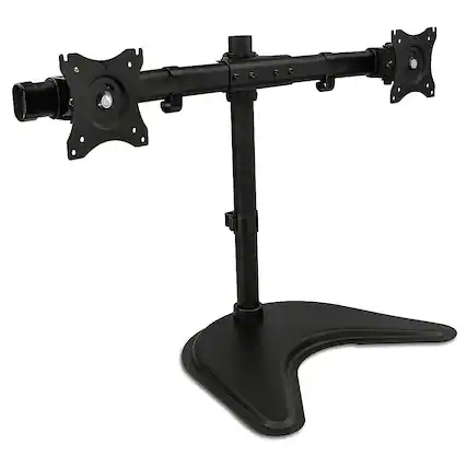 Front. Mount-It! - Dual Monitor Desk Stand - Black.