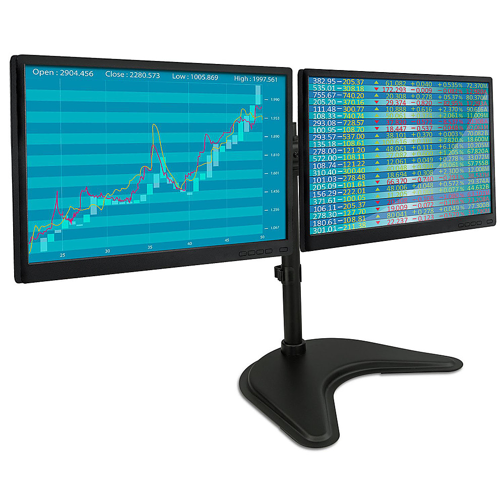 Mount-It! Dual Monitor Desk Stand Black MI-102781 - Best Buy