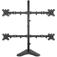 Mount-It! - Quad Monitor Desk Stand - Black - Front_Zoom