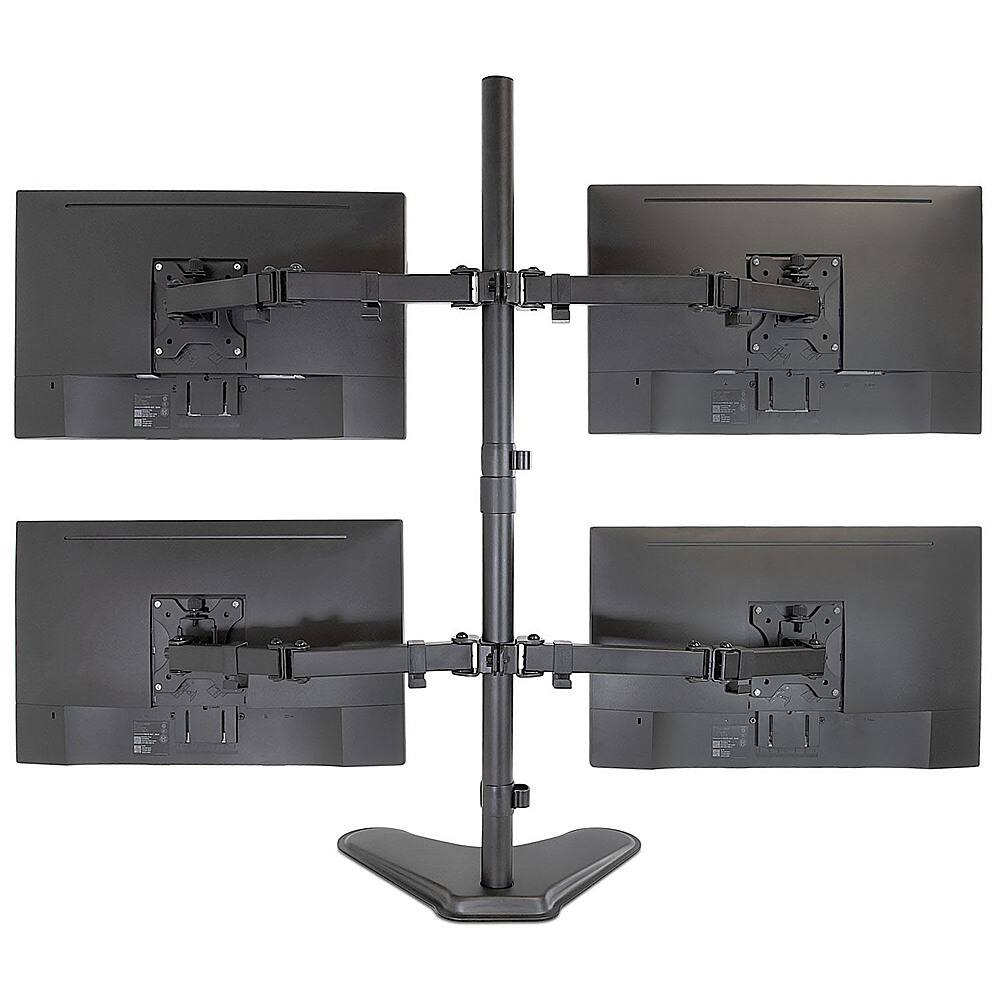Alt View 11. Mount-It! - Quad Monitor Desk Stand - Black.