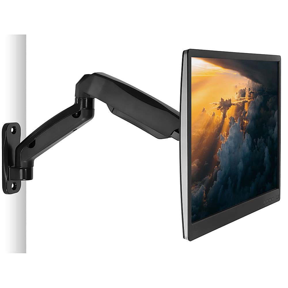 Angle. Mount-It! - Single Monitor Wall Mount Arm up to 32" - Black.