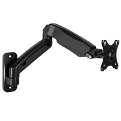 Mount-It! - Single Arm Wall for Monitor - Black - Front_Zoom