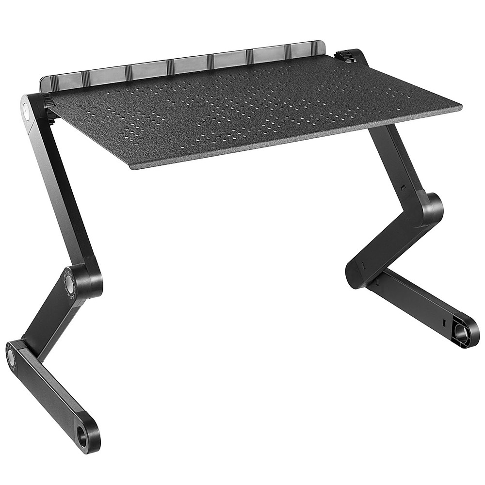 Angle View: Mount-It! - Adjustable Tray for  Laptop - Black