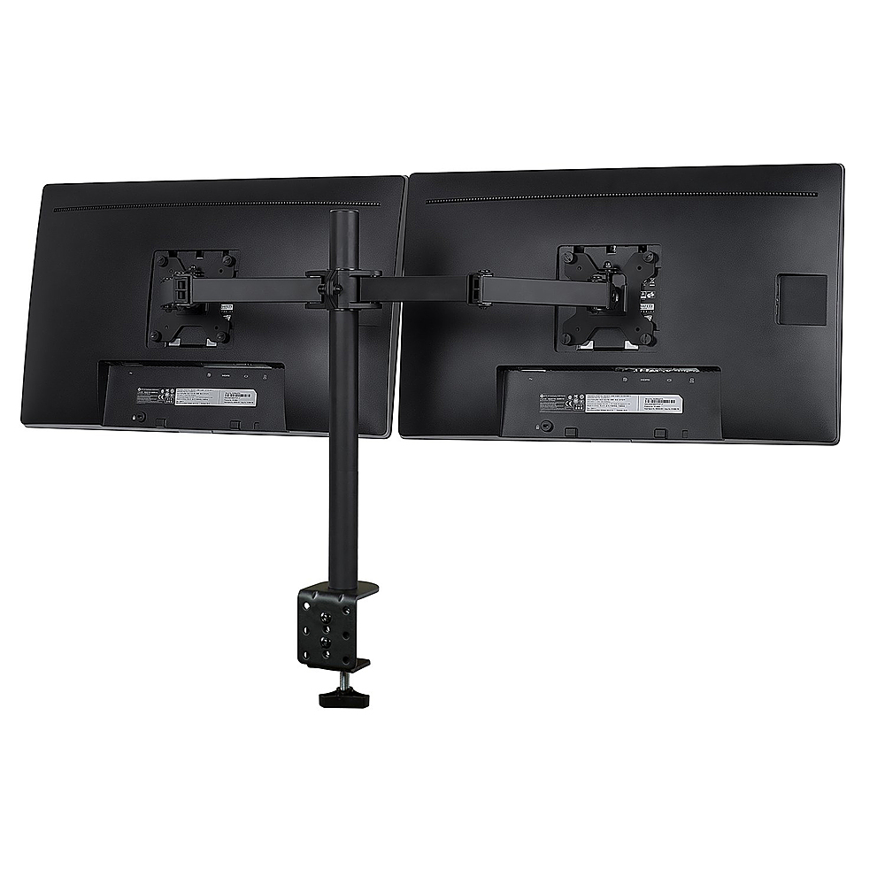 Angle View: Mount-It! - Dual  Monitor Desk Mount - Black