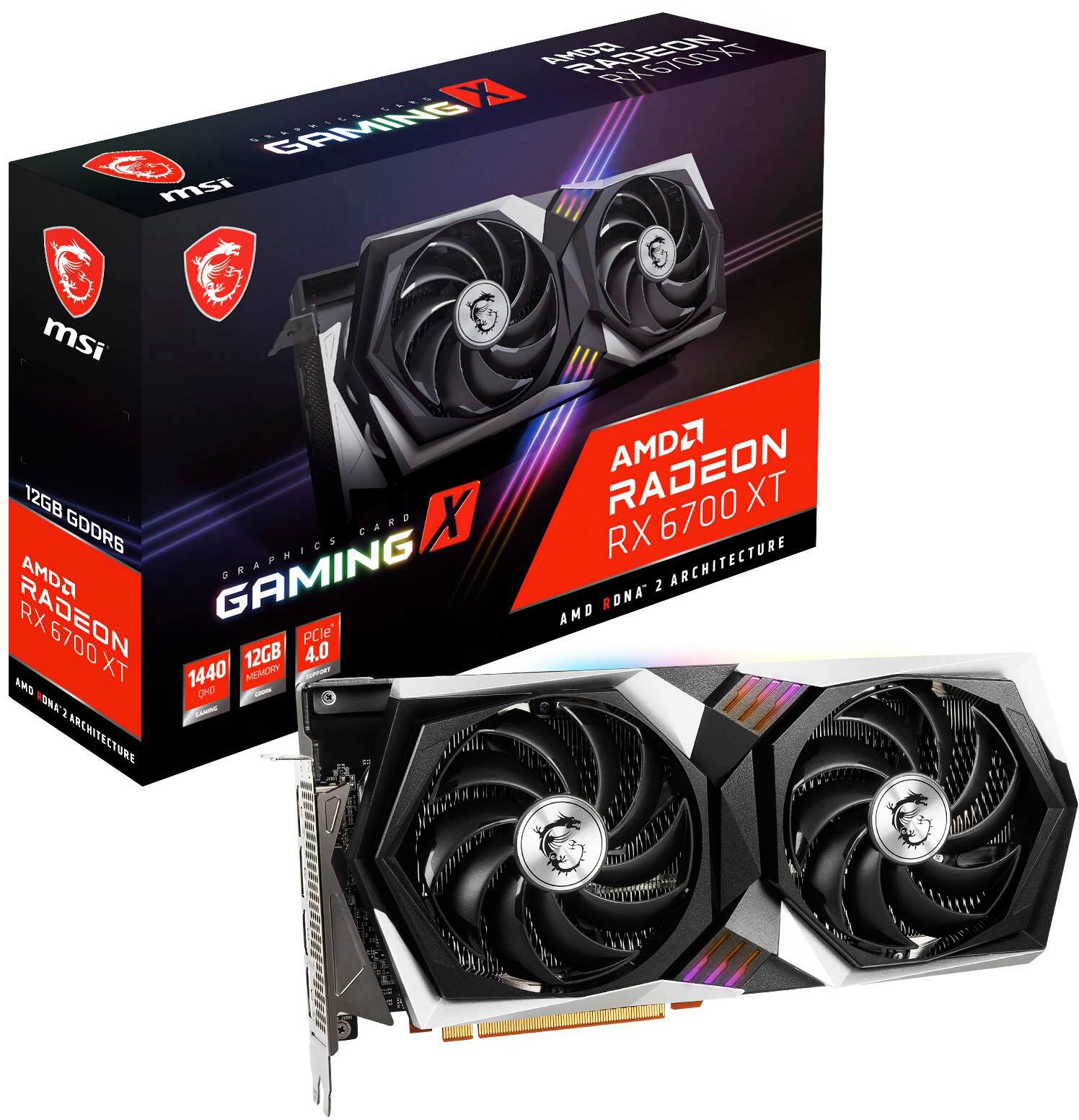 MSI - AMD Radeon RX 6700 XT GAMING X 12G - 12GB GDDR6 - PCI Express 4.0 - Graphics Card