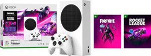 Microsoft - Xbox Series S – Fortnite & Rocket League Bundle (Disc-free Gaming) - White - Front_Zoom