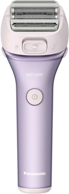 Angle Zoom. Panasonic - CloseCurves ES-WL80-V Rechargeable Wet/Dry Electric Shaver and Trimmer for Women - Purple.