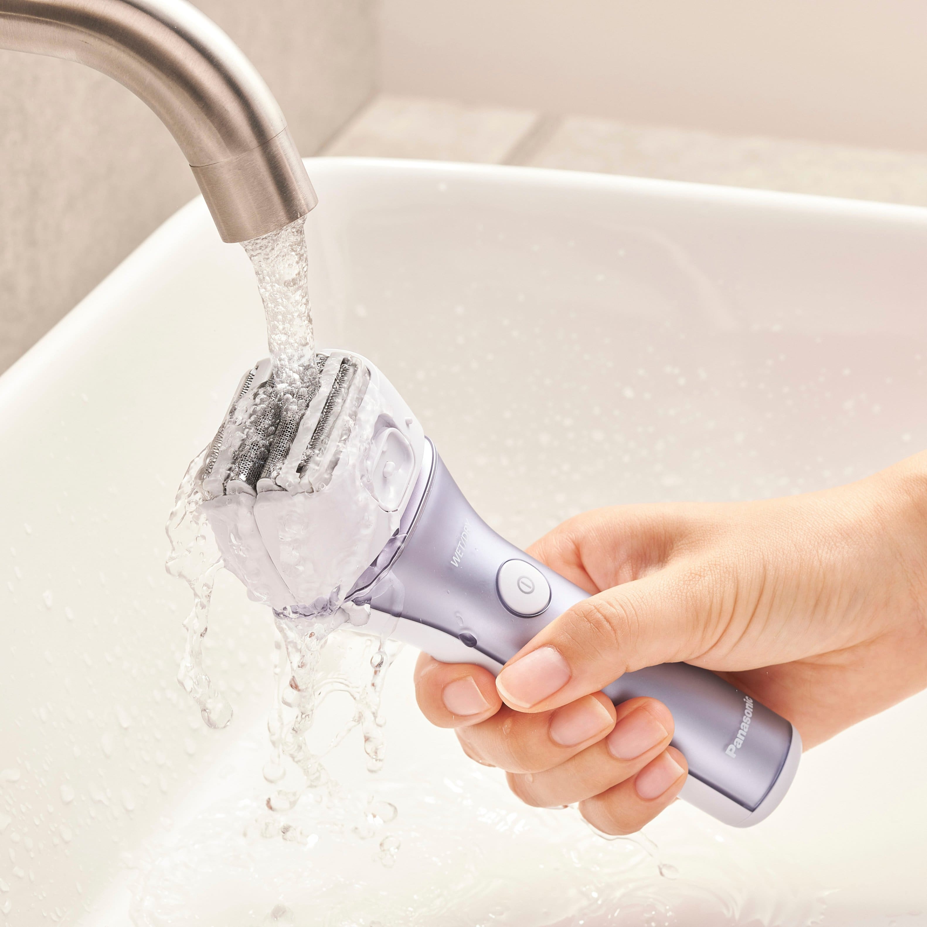 Alt View 12. Panasonic - CloseCurves ES-WL80-V Rechargeable Wet/Dry Electric Shaver and Trimmer for Women - Purple.