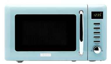 Haden - 700-Watt .7 cubic. foot Microwave with Settings and Timer- Turquoise - Turquoise - Front_Zoom