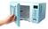 Angle. Haden - 700-Watt .7 cubic. foot Microwave with Settings and Timer - Turquoise.