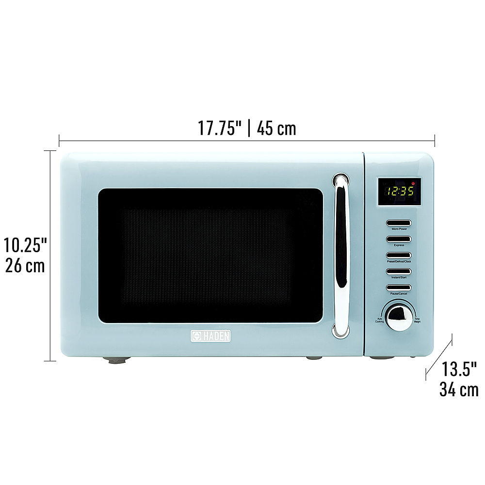 Best Buy: Haden 700-Watt .7 cubic. foot Microwave with Settings and Timer  Turquoise 75031