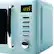 Alt View 1. Haden - 700-Watt .7 cubic. foot Microwave with Settings and Timer - Turquoise.